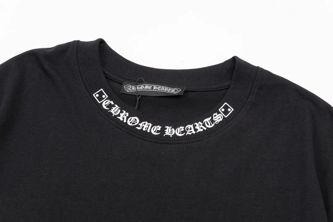Chrome Hearts/ Logo Same Style T Versatile : Black Size：XS~L